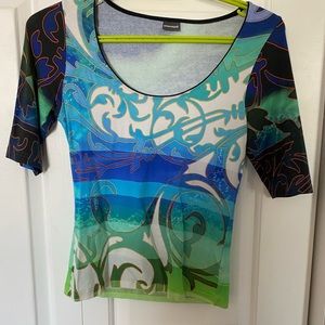 Blue 1/2 sleeve top